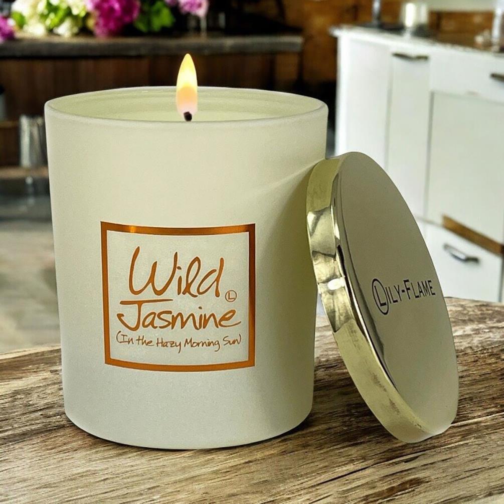 Lily-Flame Wild Jasmine Gold Top Glass Jar Candle Extra Image 1